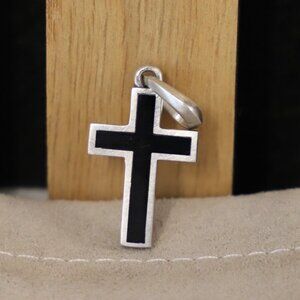David Yurman Men's Sterling Silver Exotic Stone Cross with Black Onyx